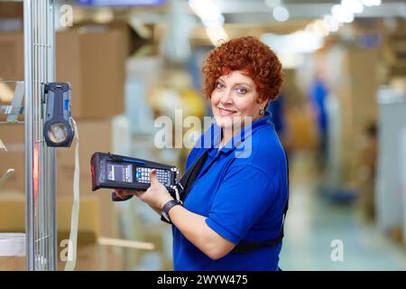 Verwendet mit Barcode-Leser, Lager, Krankenhaus Donostia, San Sebastian, Gipuzkoa, Baskenland, Spanien. Stockfoto