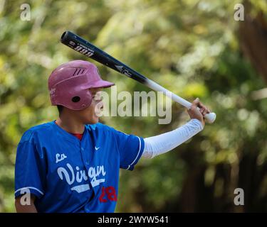 Baseballspiel in der Nähe von Escameca, Rivas, Nicaragua, Zentralamerika Stockfoto