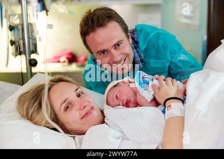 Geburtsraum, Geburtsbereich, Neugeborene, Krankenhaus Donostia, San Sebastian, Gipuzkoa, Baskenland, Spanien. Stockfoto