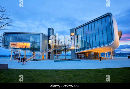 Botin Center Museum Kunst und Kultur, Architekt Renzo Piano, Jardines de Pereda, Santander, Kantabrien, Spanien, Europa. Stockfoto