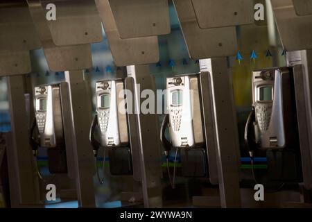 Neues T4-Terminal im internationalen Flughafen Madrid Barajas, Spanien. Stockfoto