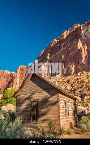 Fruita Schulhaus, historischen Gebäude im Capitol Reef National Park, Utah, USA Stockfoto