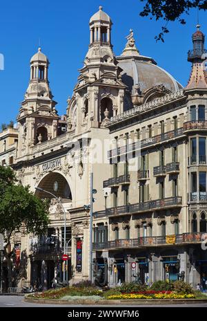 Kolosseum. Gran Via de las Corts Catalanes. Barcelona. Katalonien. Spanien. Stockfoto