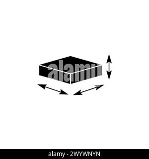 Symbol für Winkel mit Pfeilen, flacher Vektor. Einfaches, ausgefülltes Symbol auf weißem Hintergrund Stock Vektor