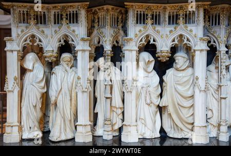 Salle des Gardes, Grab von Philippe le Hardi, Duc de Bourgogne, Museum der Schönen Künste, Musée des Beaux-Arts, Dijon, Cote d'Or, Region Burgund, Bourgogne, Frankreich, Europa. Stockfoto