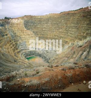 Corta Atalaya, Minen Riotinto, Provinz Huelva, Spanien. Stockfoto