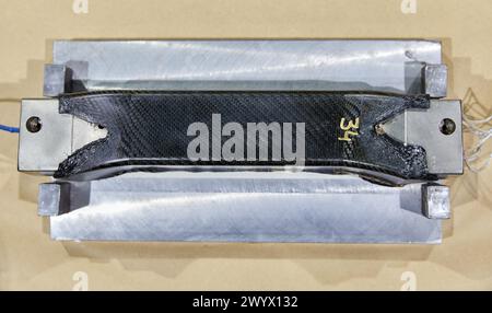 LowFlip Cell, Zelle für die automatische Fertigung von Komponenten in Verbundwerkstoffen, Luft- und Raumfahrtindustrie, Industrieeinheit, Technologiezentrum, Tecnalia Research & Innovation, Donostia, San Sebastian, Gipuzkoa, Baskenland, Spanien. Stockfoto