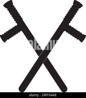 Polizeischläger-Symbol, Vektorsymbol-Design Stock Vektor