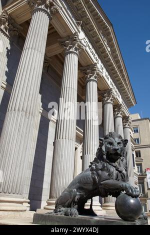 Abgeordnetenkongress, Palast des spanischen Parlaments, Madrid, Spanien. Stockfoto