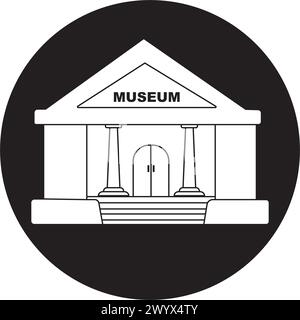 Museum Icon Vektor Illustration Design Stock Vektor