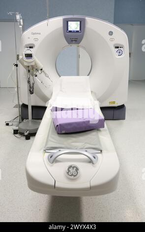 CAT, Computarized Axial Tomography, Radiologieabteilung, Donostia Hospital, San Sebastian, Donostia, Gipuzkoa, Baskenland, Spanien. Stockfoto