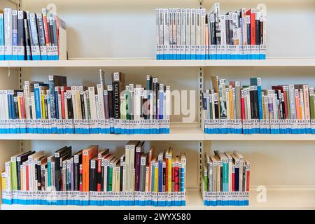 Tabakaleras Schöpfungsbibliothek. Tabakalera. Modernes Kulturzentrum. Donostia. San Sebastian. Gipuzkoa. Baskenland. Spanien. Europa. Stockfoto