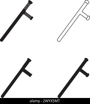 Polizeischläger-Symbol, Vektorsymbol-Design Stock Vektor