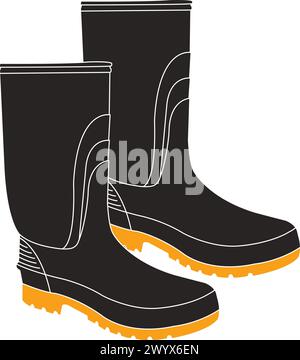 Regenstiefel Icon Vektor Illustration Design Stock Vektor