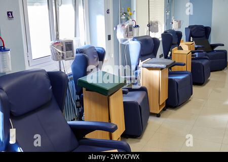 Hämatologie, Krankenhaus Donostia, San Sebastian, Gipuzkoa, Baskenland, Spanien. Stockfoto