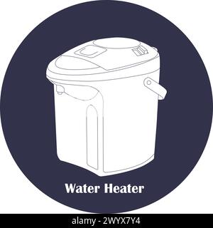 Wassererhitzer Symbol Vektor-Illustration Design Stock Vektor
