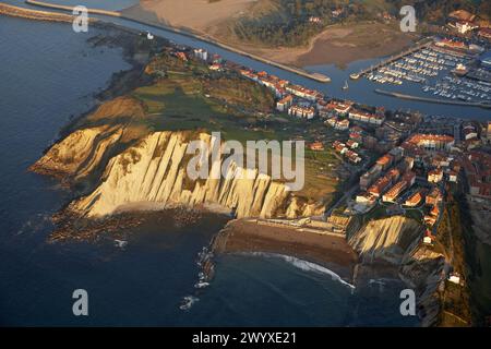 Flysch, Zumaia, Gipuzkoa, Baskenland, Spanien. Stockfoto