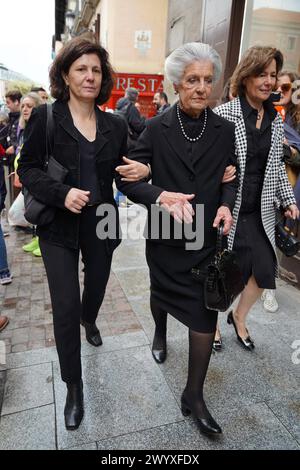 Madrid, Spanien. April 2024. Während der Beerdigung von Fernando Gomez Acebo in Madrid am Montag, 08. April 2024 Credit: CORDON PRESS/Alamy Live News Stockfoto