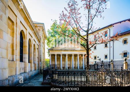 Gernikako Arbola - der Baum von Gernika ist eine Eiche, die die traditionellen Freiheiten für das Volk der Biskaya symbolisiert und damit auch für das baskenland Stockfoto