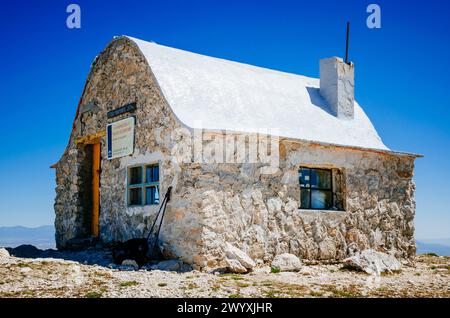 Miramundos Berghütte. Sierra Mágina, Jaén, Andalucía, Spanien, Europa Stockfoto