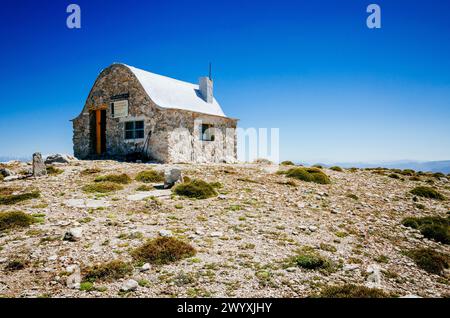 Miramundos Berghütte. Sierra Mágina, Jaén, Andalucía, Spanien, Europa Stockfoto