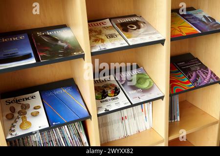 Science Journals, Rastbereich, CIC nanoGUNE, Nanoscience Cooperative Research Center, San Sebastian, Donostia, Gipuzkoa, Baskenland, Spanien. Stockfoto