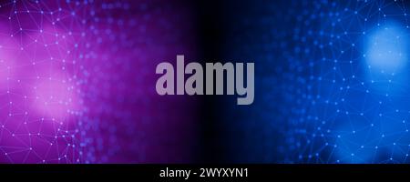 Das Konzept der künstlichen Intelligenz. Big Data. Zero Trust. Abstrakte Konzepte von Cybersicherheits- und digitalen Datenschutztechnologien. Hintergrund von Poly Stockfoto