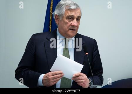 Kongress ANIA und Büro des Europäischen Parlaments in Italien. Im Foto Antonio Tajani. NUR REDAKTIONELLE VERWENDUNG! NICHT FÜR KOMMERZIELLE ZWECKE! Stockfoto