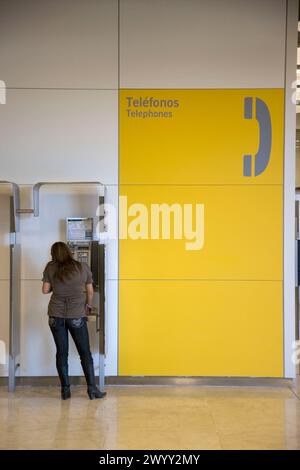 Neues T4-Terminal im internationalen Flughafen Madrid Barajas, Spanien. Stockfoto