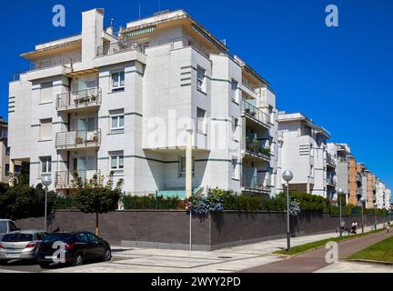 Apartmenthaus, Irun, Gipuzkoa, Baskenland, Spanien, Europa. Stockfoto