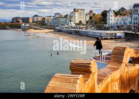 Jardines de Piquio, Playa El Sardinero Beach, Santander, Kantabrien, Spanien, Europa. Stockfoto