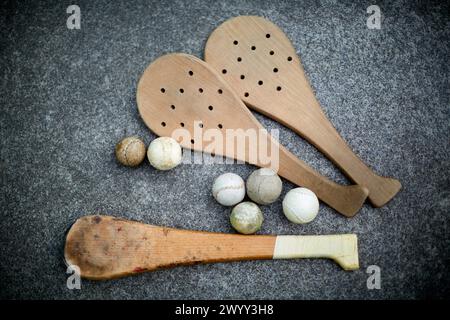 Pala, Baskenland Pelota, Fronton, Bilbao, Baskenland, Spanien. Stockfoto