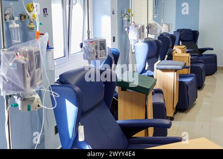 Hämatologie, Krankenhaus Donostia, San Sebastian, Gipuzkoa, Baskenland, Spanien. Stockfoto