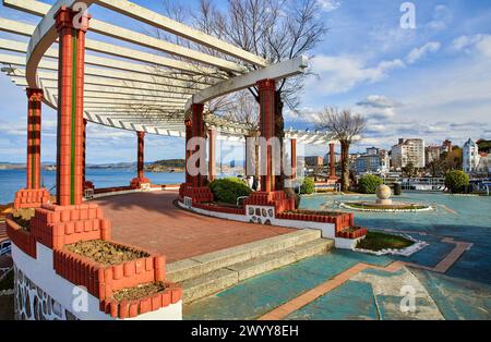 Jardines de Piquio, Playa El Sardinero Beach, Santander, Kantabrien, Spanien, Europa. Stockfoto