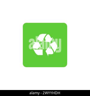 Symbol für Recycling-Symbol, Tag-Hintergrund, grün und weiß Stock Vektor