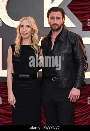 London, Großbritannien. April 2024. Sam Taylor-Johnson und Aaron Taylor-Johnson kommen an der Back to Black World Premiere, Odeon Luxe Cinema, Leicester Square. Quelle: Doug Peters/EMPICS/Alamy Live News Stockfoto