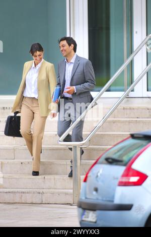Unternehmer und Business Frau im Business-Center. San Sebastian Technologiepark. Donostia. Gipuzkoa. Baskisches Land. Spanien. Stockfoto