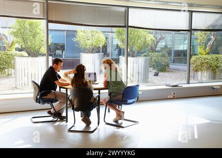 Business Meeting, Forschung zu Baustoffen, Tecnalia Research & Innovation, Zamudio, Bizkaia, Baskenland, Spanien. Stockfoto