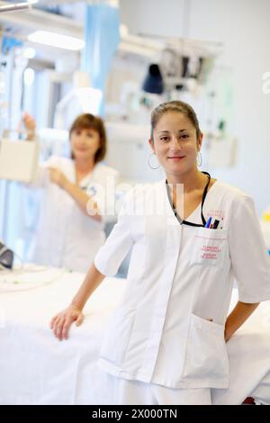 URPA, PACU Postanästhesie Care Unit, Onkologikoa Hospital, Oncology Institute, Fallzentrum für Prävention, Diagnose und Behandlung von Krebs, Donostia, San Sebastian, Gipuzkoa, Baskenland, Spanien. Stockfoto