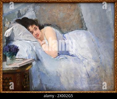 "Awakening Girl", 1877-1878, Eva Gonzalès (1849-1883). Stockfoto