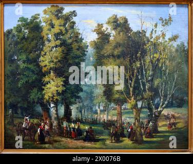 Eugenio Lucas Villaamil, (Madrid, 1858-1918), Galicische Pilgerreise, 1883, Museum Der Schönen Künste, Museo Bellas Artes, Oviedo, Asturien, Spanien. Stockfoto