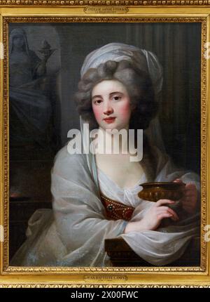 Giovanni Battista Lampi, (Romeno, 1751 - Wien, 1830), Porträt der Gräfin Sophie de Witt, später Potocka, als Vestal, Museum der Schönen Künste, Museo Bellas Artes, Oviedo, Asturien, Spanien. Stockfoto