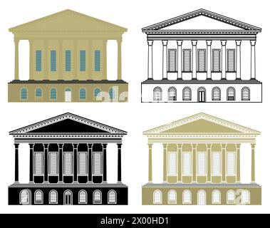 Birmingham Town Hall Building, Großbritannien Stock Vektor