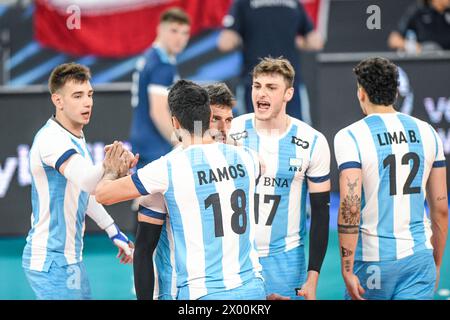 Martin Ramos, Facundo Conte, Luciano Vicentin, Bruno Lima, Agustin Loser (Argentinien). Volleyball-Weltmeisterschaft 2022. Stockfoto