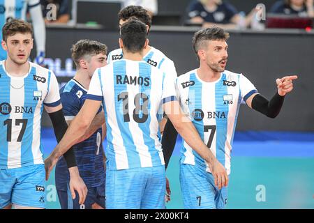 Martin Ramos, Facundo Conte, Luciano Vicentin, Santiago Danani (Argentinien). Volleyball-Weltmeisterschaft 2022. Stockfoto