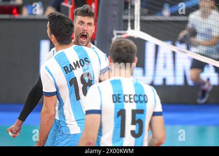 Martin Ramos, Facundo Conte, Luciano de Cecco (Argentinien). Volleyball-Weltmeisterschaft 2022. Stockfoto