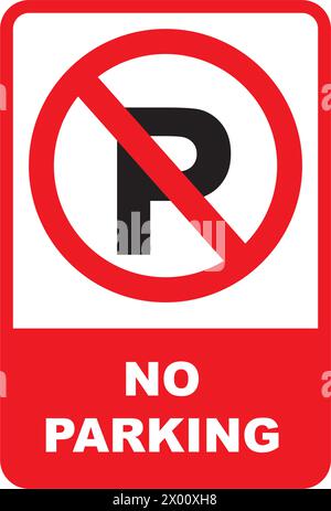 Kein Parken Verkehrszeichen Symbol, Vektorillustration Symbol Design Stock Vektor