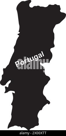 Portugal Landkarte Symbol Vektor Illustration einfaches Design Stock Vektor