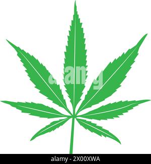 Marihuana Blatt Icon Vektor Illustration einfaches Design Stock Vektor