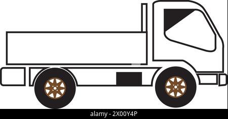 Pick-Up-Truck-Symbol-Vektor-Illustration Symboldesign Stock Vektor